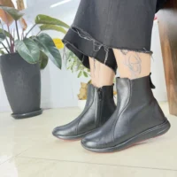 نیم بوت تمام چرم زنانه کد 2010