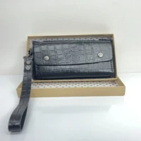 کیف دستی چرم طبیعی مشکی کروکو