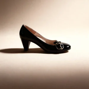 کفش پاشنه دار چرم طبیعی زنانه کد 7001